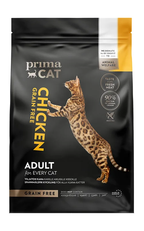 PrimaCat Grain Free Adult Chicken Kattfoder - 4 kg