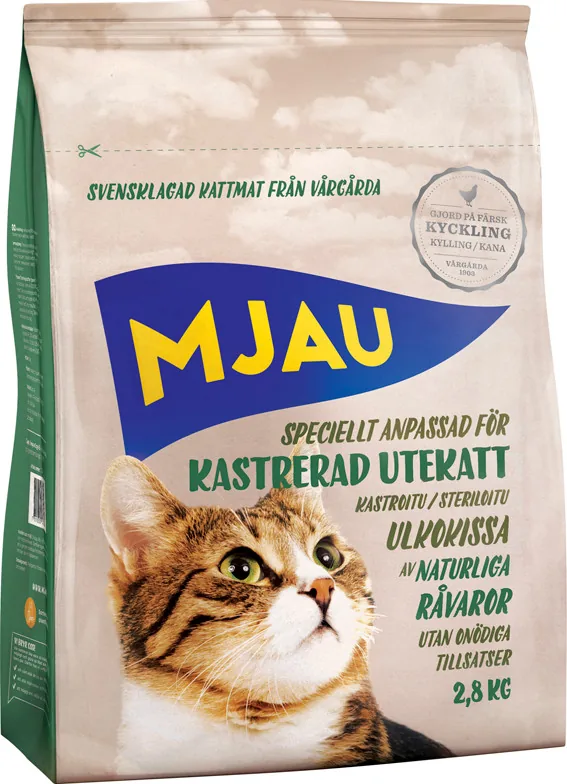 Mjau Foder för Kastrerad Utekatt - 8,5 kg