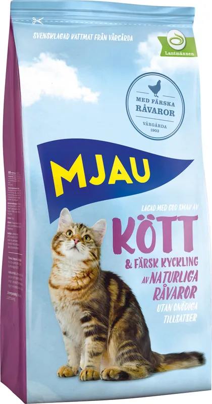 Mjau Torrfoder köttsmak för katt - 7,5 kg