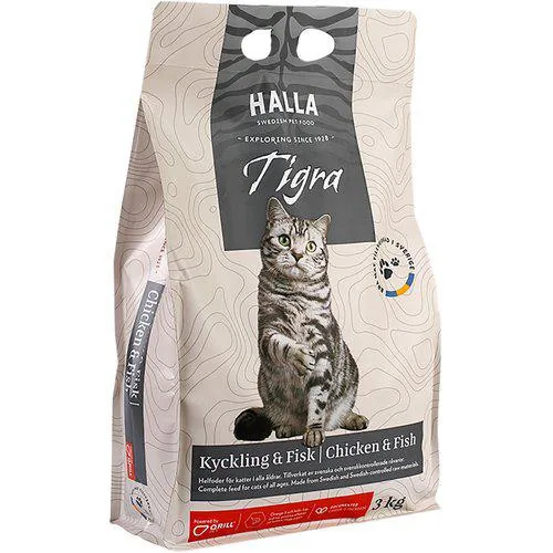 Halla Pet Food Kattfoder Tigra Kyckling & Fisk - 10 kg