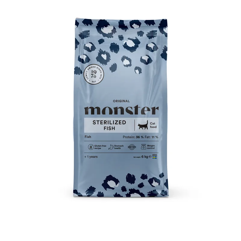 Monster Cat Original Sterilized Fish Kattfoder - 2 kg
