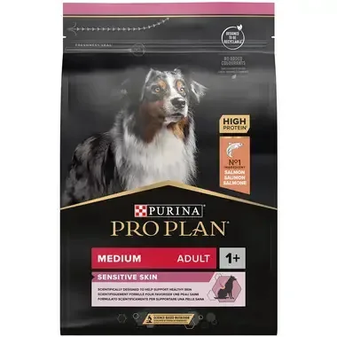 Purina Pro Plan Medium Adult Sensitive Skin Salmon hundfoder - 14 kg