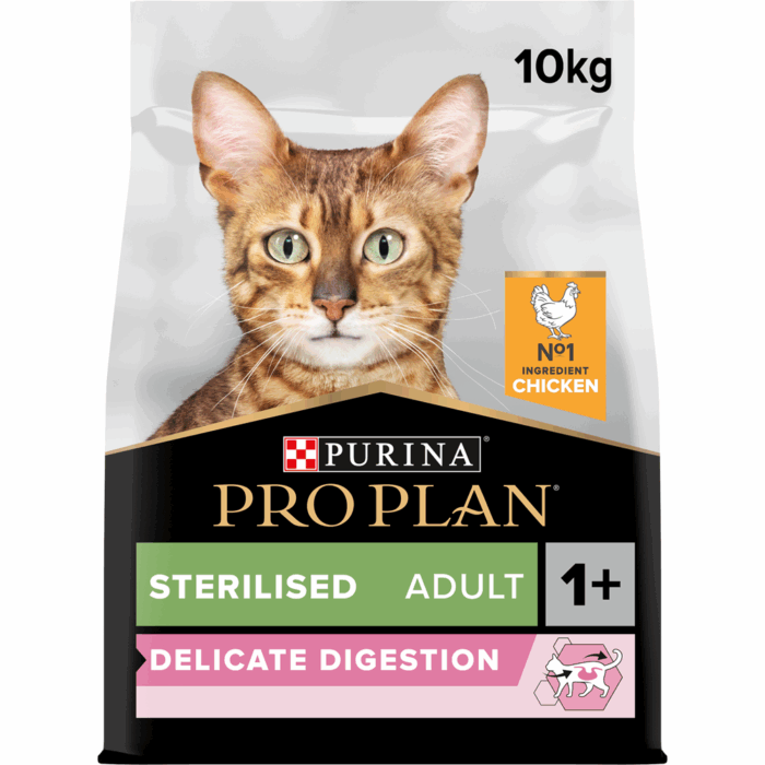 Purina Pro Plan Cat Sterilised Delicate Digestion Adult 1+ med Kyckling 10 kg