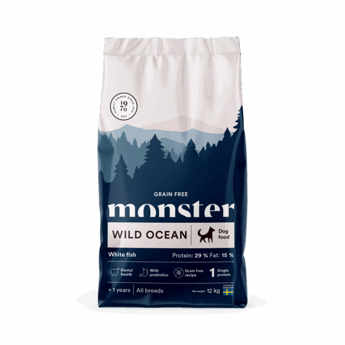 Monster Dog Grain Free Adult Wild Ocean Sensitive 12 kg