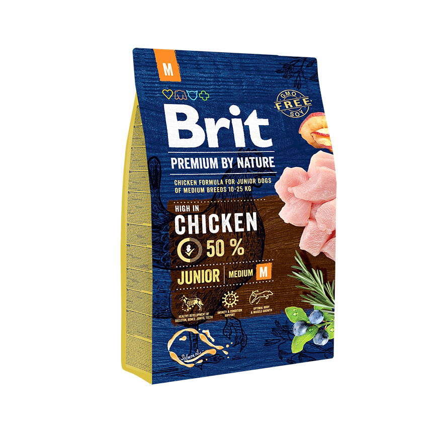 Brit Premium By Nature Dog Junior Medium Chicken 3 kg