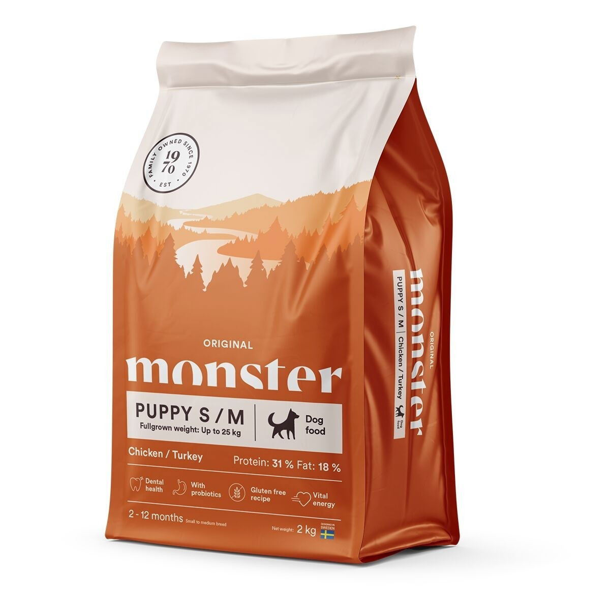 Monster Dog Puppy Small & Medium Chicken & Turkey 2 kg