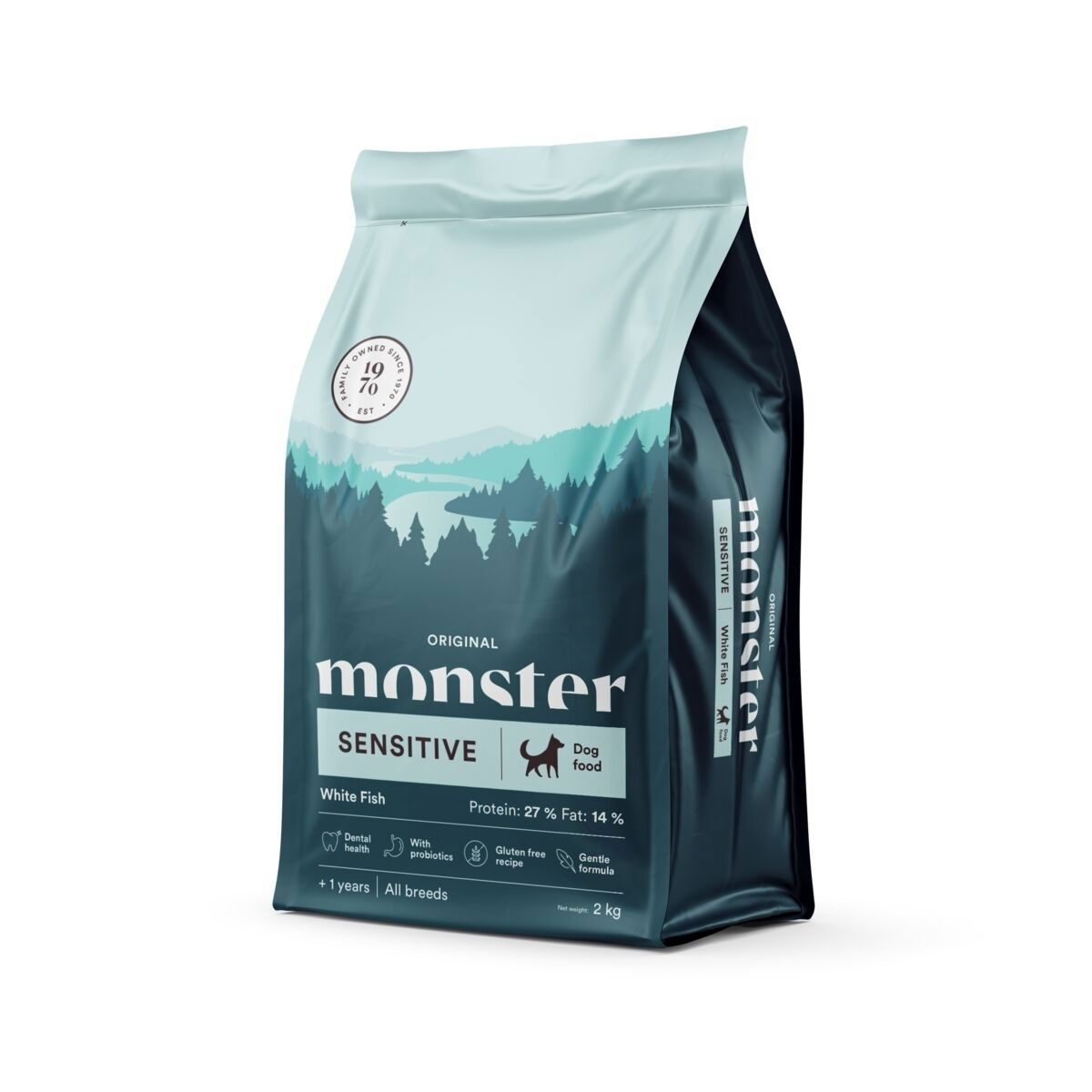 Monster Dog Adult All Breed Sensitive White Fish 2 kg